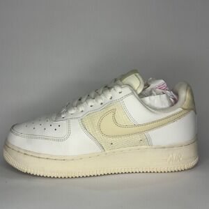 Nike Air Force‎ 1 '07 LV8 Beige Woven Canvas Low Sneakers Women's 8 DJ9945-100